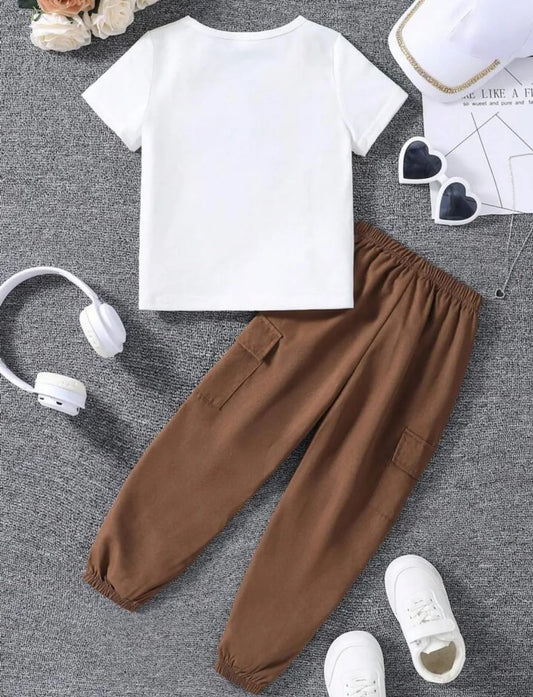 Modern Fancy Girls T-shirt & Pant Set
