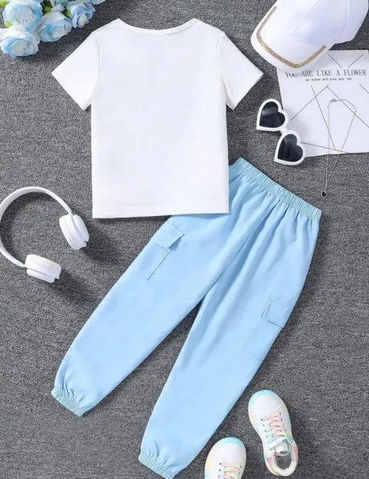 Sky Tinkle Trendy Girls T-Shirt & Pant  Set