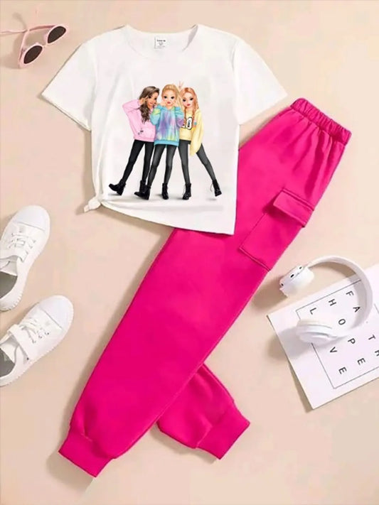 Rani Modern Fancy Girls T-shirt & Pant Set