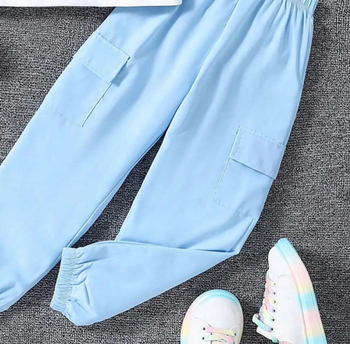 Sky Modern Fancy Girls T-shirt & Pant Set