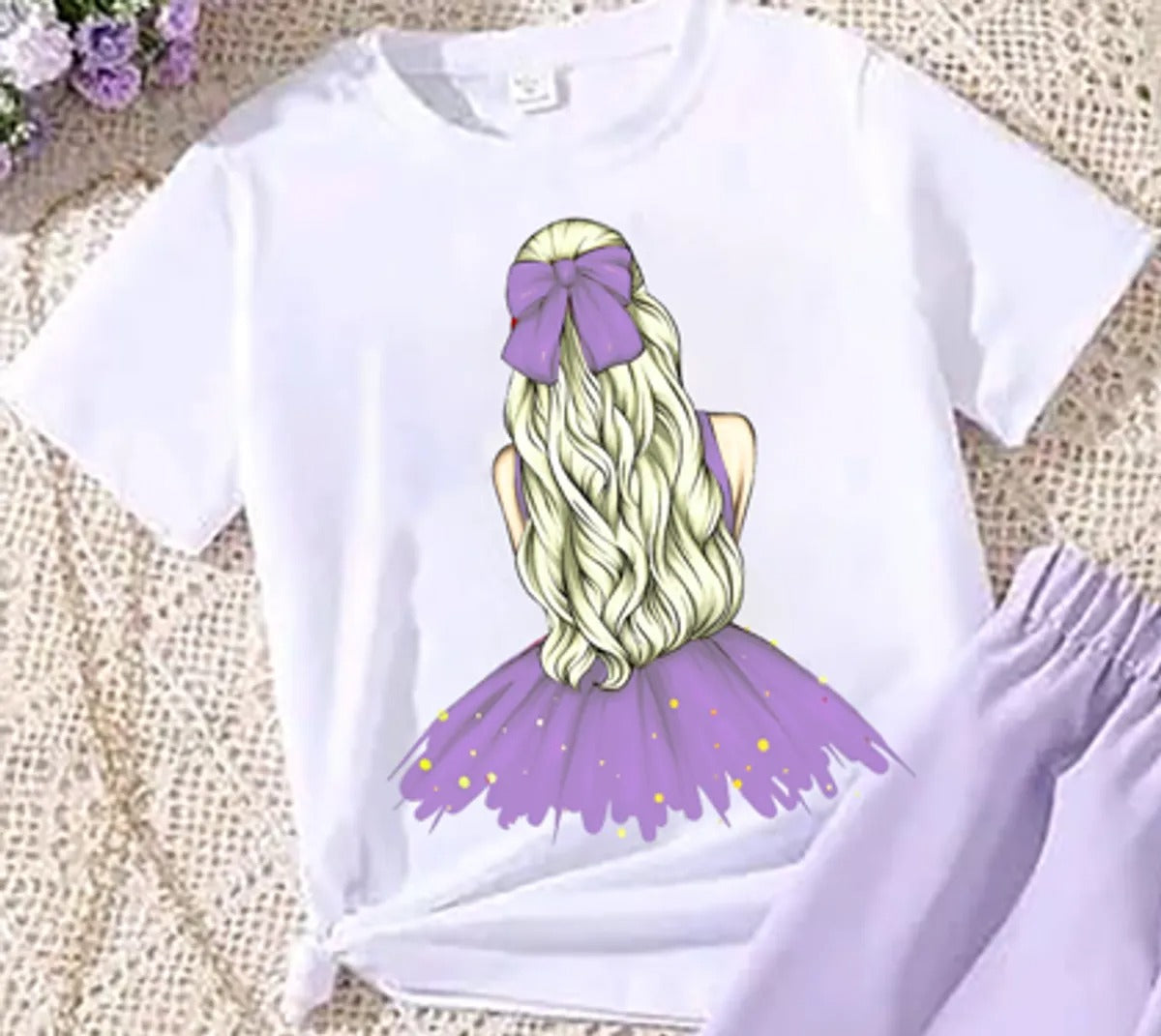 Modern Fancy Girls T-shirt & Pant Set