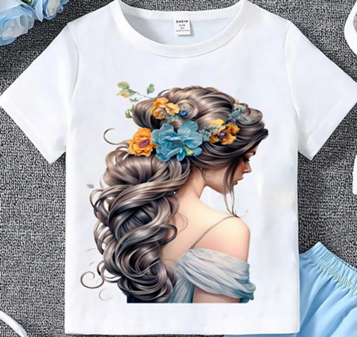 Sky Modern Fancy Girls T-shirt & Pant Set